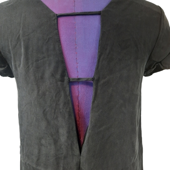 Lulus‎ Black Open V-Back Dress Cap Short Sleeve Size XS Women's - Picture 5 of 7